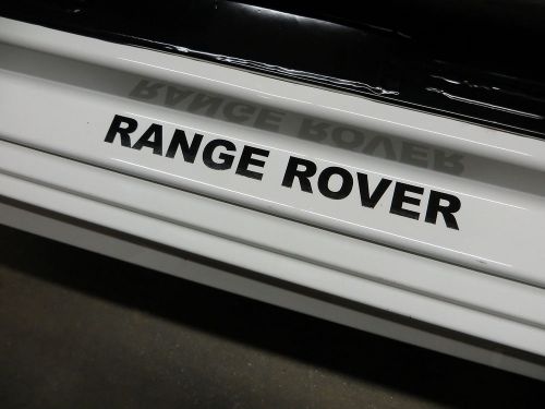 (2pcs) range rover doorstep badge decal - black