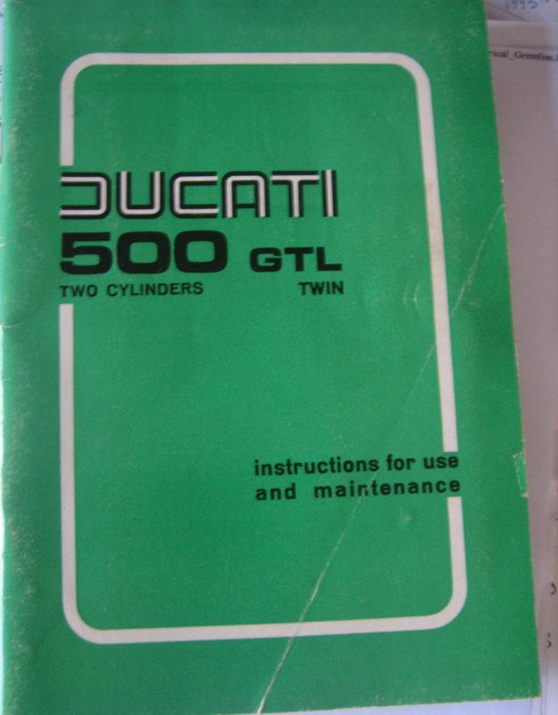 Ducati 500gtl 500 sport desmo factory owners manual nos