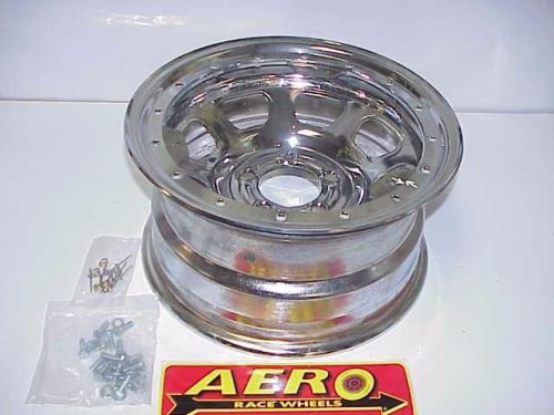Aero chrome 5 x 4-3/4&#034; beadlock wheel 15&#034;x 8&#034; imca 4&#034; offset 53-284740 w1 ump