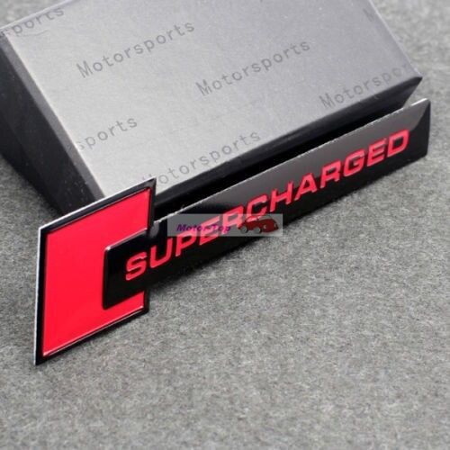 Red turbo charger supercharged engine emblem badge sticker for audi a4 a6 a8
