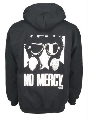 Hooded sweatshirt cotton/polyester black pro drag no mercy logo men&#039;s 3xl