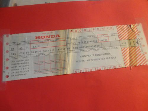 New oem factory honda parts catalog manual 1973 cb350g cb350 108 pages