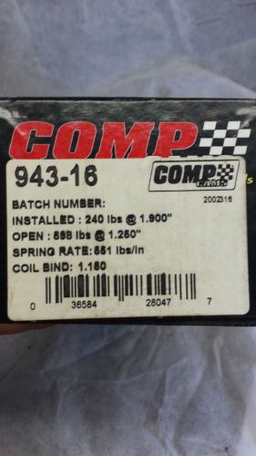 Comp cams valve springs dual 1.550&#034; od 551 lbs./in. rate 1.160&#034; coil bind