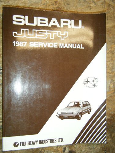 1987 subaru justy original factory service manual repair shop clean