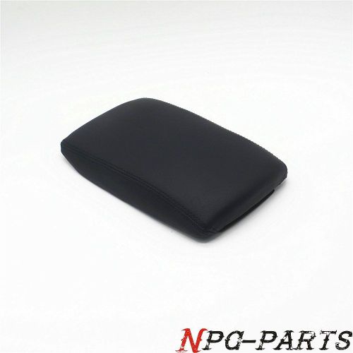 Black leather console center armrest cover for audi a6 s6 c6 allroad 4f0864245