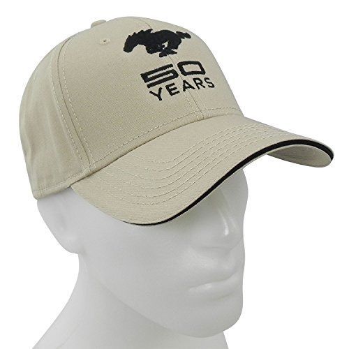 Ford mustang 50th years anniversary beige baseball hat