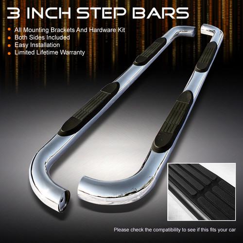 99-13 silverado sierra pickup ext. cab 3" stainless steel side step nerf bars