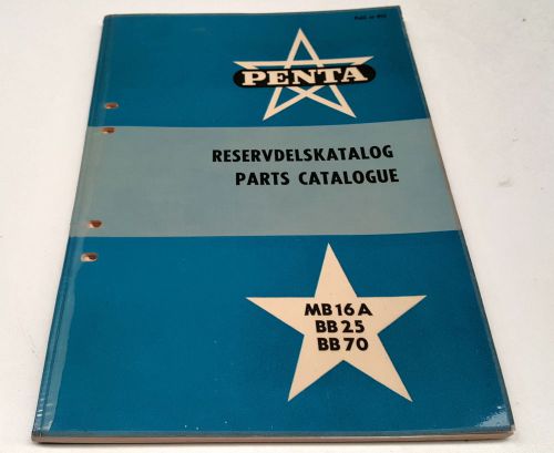 1957 volvo penta marine engine  factory parts book in envelope