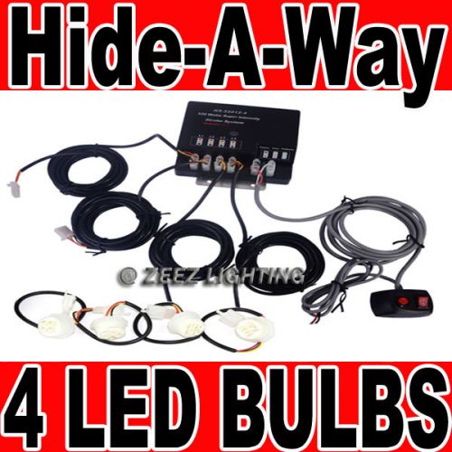120w car truck hide-a-way emergency warning flashing strobe light 4 led bulb c05