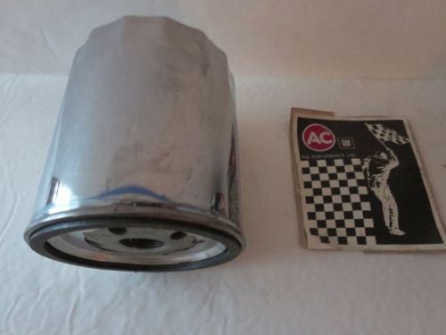 Nos ac chrome oil filter for chevelle  camaro corvette pf 25