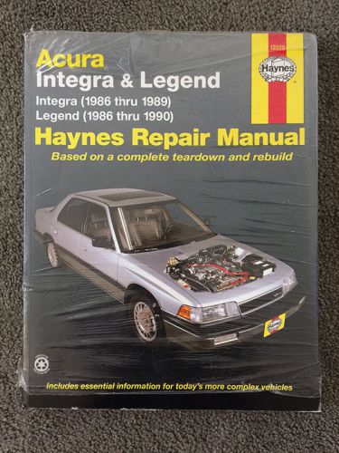 Haynes 12020 repair manual acura integra 86-89 &amp; legend 86-90