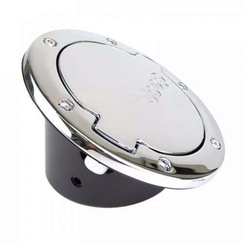 Chrome stainless steel fuel gas cap door cover for jeep wrangler 2007-2014