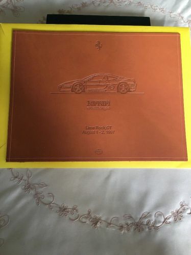 Ferrari f355 challenge embossed schedoni leather 12x9 collectable