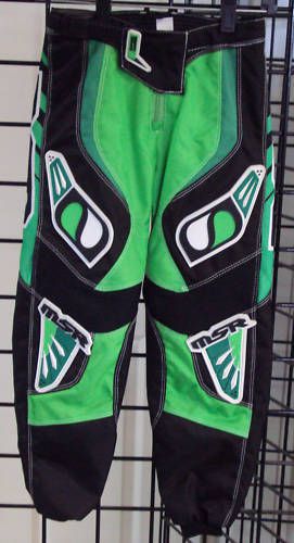 Msr axxis pants green black size y18 offroad motocross bmx