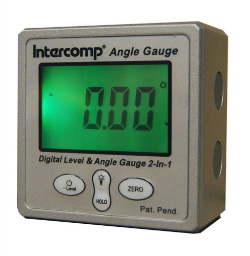 Intercomp racing 102144 magnetic lcd digital backlit angle chassis setup gauge