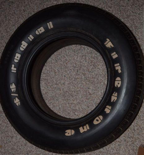 Vintage firestone ss radial white raised letters tire gr60-14 new unused s/s