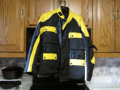 Himalaya motor bikewear riding jacket size xs extra small black/yellow euc