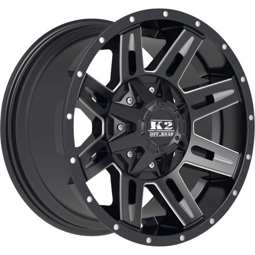 18x9 black k2 offroad dome 8x6.5 -12 rims toyo open country mt 35x12.5x18 tires