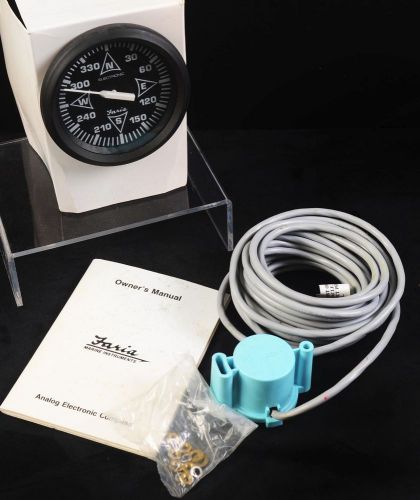 Electronic fluxgate compass dash mount gauge complete faria fg-eur marine usa