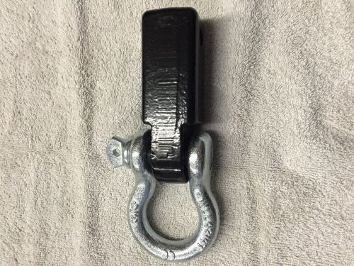 Receiver trailer hitch w/ d-ring solid shackle 2&#034; free leather gloves