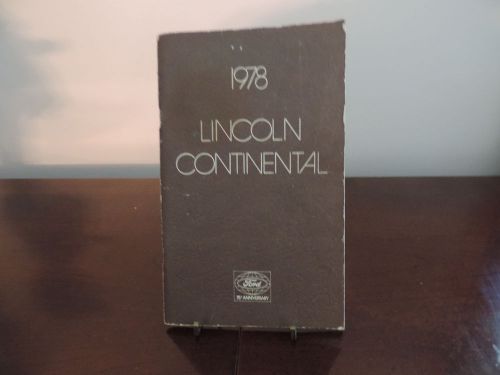 1978 lincoln continental owners manual user guide reference operator book fuses
