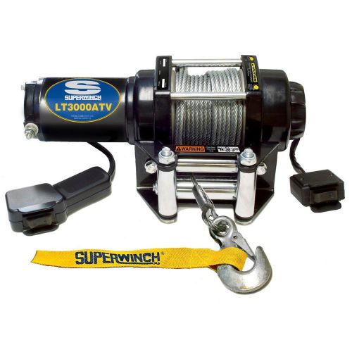 Superwinch lt3000 12-volt atv winch with 4-way roller fairlead and 12 ft. remote