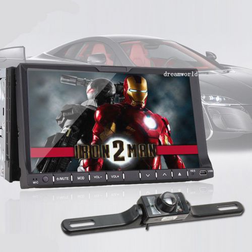 7&#034; touch screen 2 din car stereo dvd player touch screen bt + backup camera
