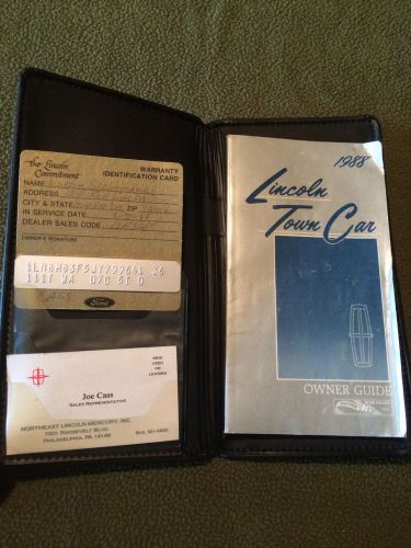 1988 ford lincoln town car owners manual guide book operating instructions