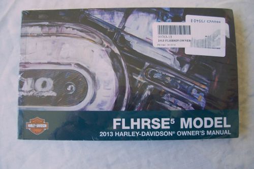 Harley nos 2013 flhrse 5 screaming eagle cvo owners manual  free shipping!!