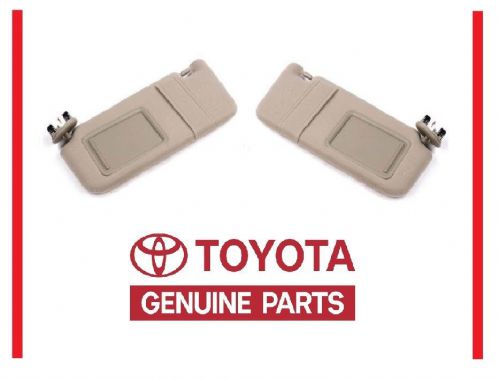 2007-2011 toyota camry tan sun visor set right &amp; left without sunroof