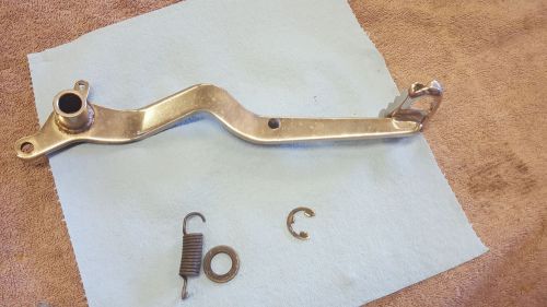 Banshee chrome rear brake pedal with spring and mounting hardware