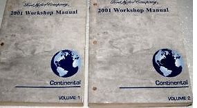 2001 lincoln continental service shop repair workshop manual set oem 01 factory
