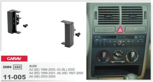 Carav 11-005 1din car radio dash kit panel for audi a2(8z) a3(8l) a4(b5) a6(4b)