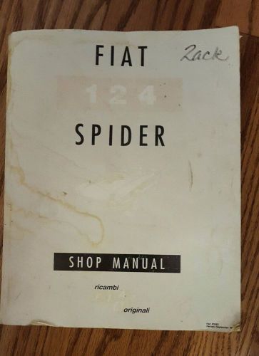 Fiat 124 spider shop manual ricambi originali english