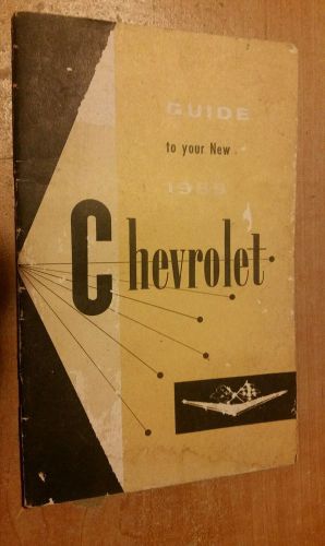 1959 chevy owners manual original glove box book rare!!