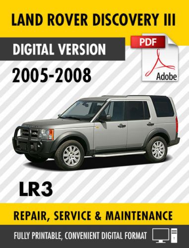 Land rover discovery iii lr3 factory repair service manual + wiring diagrams