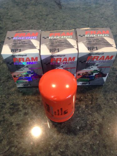 ( 3 ) fram hp racing oil filter 3/4&#034;-16 thread hp1 ford 5.75&#034; height 3.67&#034; od