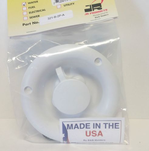 City water dish - plastic check valve with 1/2&#034; mpt - white