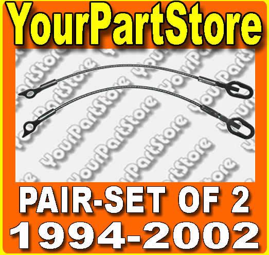 94-02 dodge ram pickup pu truck tailgate straps support cables left & right pair