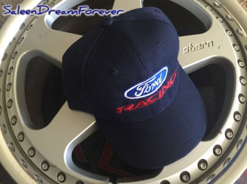Ford racing blue embroidered hat cap mustang gt shelby roush focus svt cobra