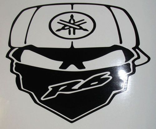R6 yamaha motorcycle skull sticker decal