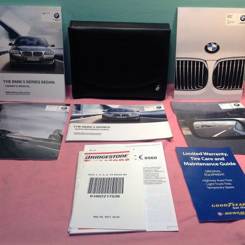 2012 bmw 5 series 525 528 530 owners manual set with case free shipping