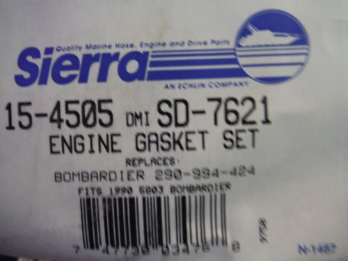 New sierra 15-4505 engine gasket set bombardier 290-994-424