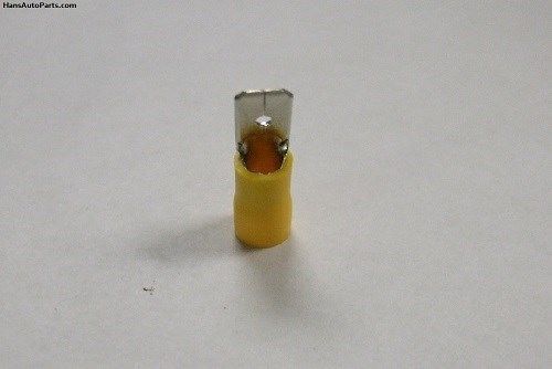 50 yellow male spade crimp terminal connector .250