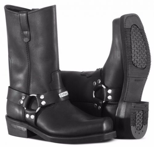 River road traditional harness motorcycle leather riding boots 098377 size 10