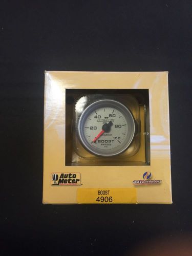 Auto meter 4906 ultra-lite ii boost 2-1/16&#034; mechanical gauge new