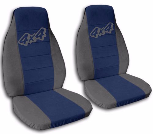 Charcoal and navy blue 4 x 4 seat covers fits 2011 to 2012 jeep wrangler abf
