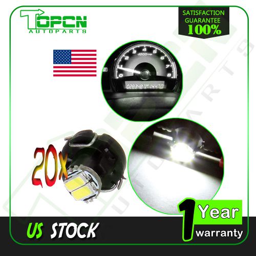 20x white t3 neo wedge 2smd led bulb dash a/c climate light radio/switch lamps