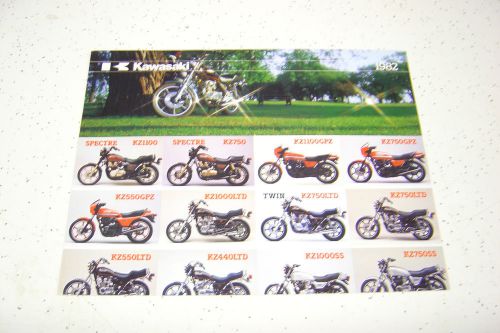 1 kawasaki 1982 fulline brochure nos.6 pages,3 in english,3 in french.