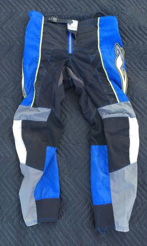 Vintage a2 pants blue/black 32 adult men kevlar motocross mx dirt bike - used